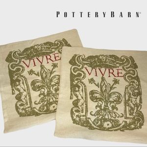 Pottery Barn Vivre Pillow Covers Set of Two 20x20